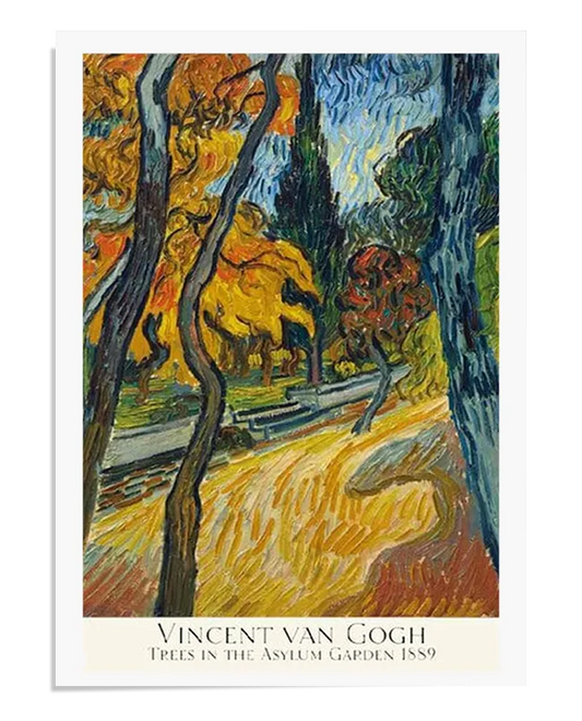 Trees In The Asylum Garden - Van Gogh Exhibition Poster