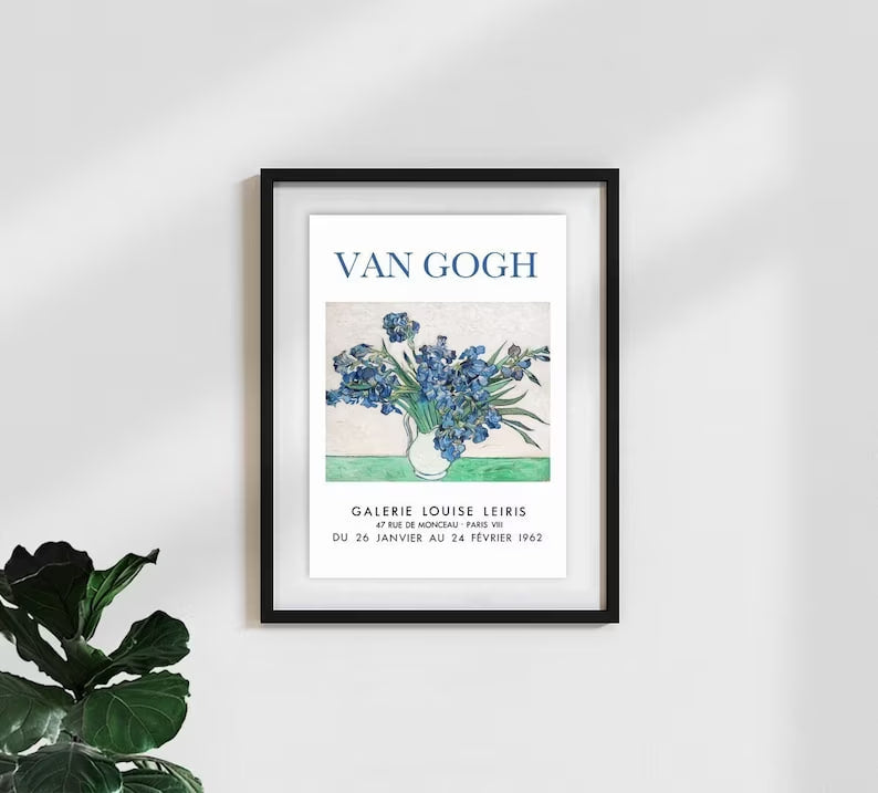 Van Gogh Painting, Exhibition Print, Printable Artwork, Floral Wall Art, Vincent Van Gogh Print, Vintage Home Decor, High Museum Quality