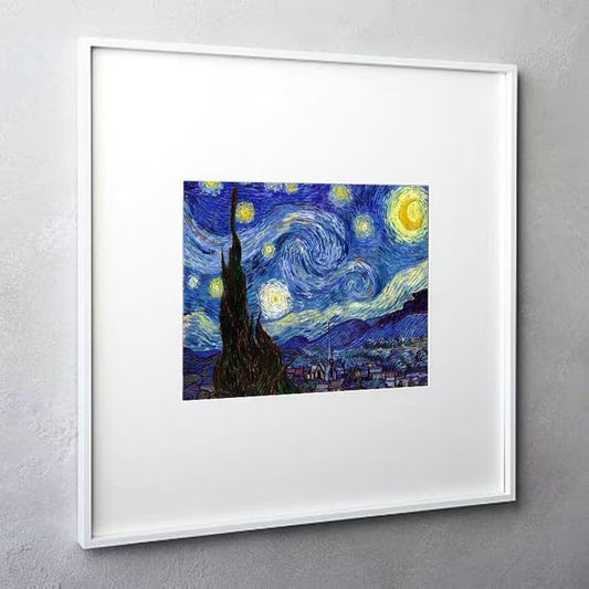 Van Gogh Poster, Starry Night Print, Post-impressionist, Celestial Landscape, Classic Wall Decor, Night Sky Painting, Vincent Van Gogh Art, Moon and Stars Print, Fine Art Poster, Classic Artwork, Home Decor, Masterpiece, Artistic Night Scene