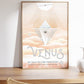 Venus Cloud 9 Observatory Poster: NASA Space Art, Celestial Beige Wall, Planet Exploration Poster, Astronomical Decor, Solar System Print