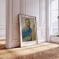 This Van Gogh self-portrait poster is elegantly framed and displayed in a luxurious room, perfectly blending with modern interiors. The classic art print adds sophistication to any space, whether as a centerpiece or part of a gallery wall. Ideal for those seeking to elevate their home decor with a timeless Van Gogh reproduction.