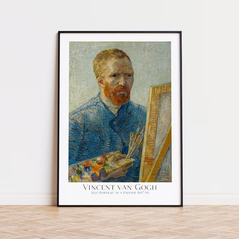 Vincent van Gogh - Self-Portrait as a Painter [1887-88] - Museum Poster Poster Print Aesthetics Wall Art