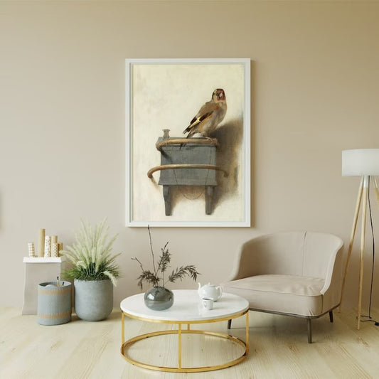 Vintage "The Goldfish" Poster - Classic Art Print, Antique Wall Decor, 17th Century Fish Painting, Birds Artwork, Animal Art, Beige Wall Art