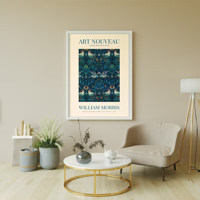 wall art, print, poster, Housewarming, home decor, girl, art print, art, aesthetic, Gifts, Vintage, Vintage Poster, Vintage Wall Art, Flower Art, William Morris