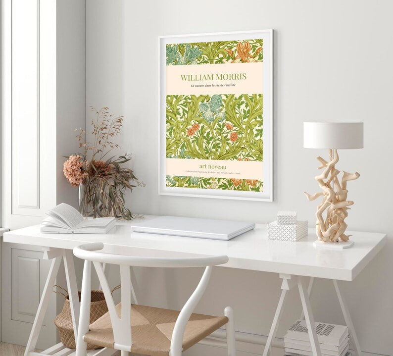 Wall art, print, Poster, Housewarming, Home decor, Girl, Art print, art, Aesthetic, Gifts, Vintage, Vintage Poster, Vintage Wall Art, Flower Art, William Morris