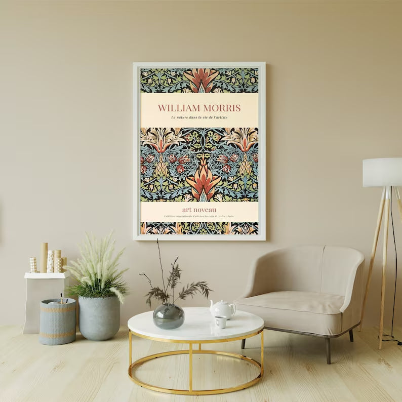 Wall art, print, Poster, Housewarming, Home decor, Girl, Art print, art, Aesthetic, Gifts, Vintage, Vintage Poster, Vintage Wall Art, Flower Art, William Morris