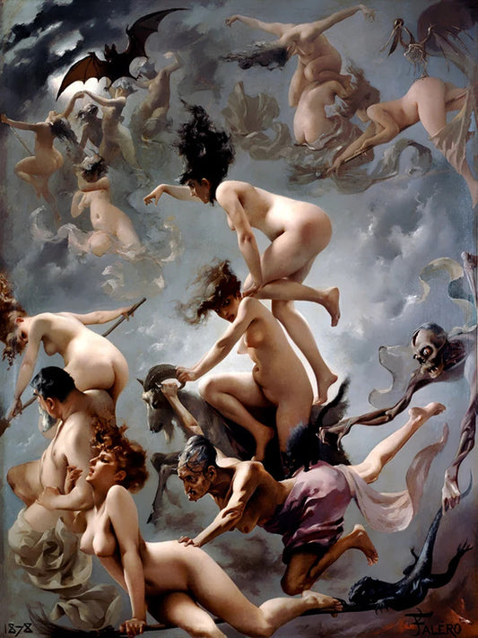 Witches Going to The Sabbath - Luis Ricardo Falero 1878 Digital Print  Wall art, Home Decor, Vintage Poste, Poster, Vintage, housewarming gift, Gifts for sister, Gifts for mom, Gifts for friends,Gifts, 	Art