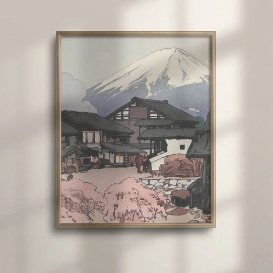 Yoshida Hiroshi's Fuji from Funatsu 1928, Ukiyo-e Japanese Art, Edo Period Wall Decor, Colorful Poster for Living Room, C16-1412