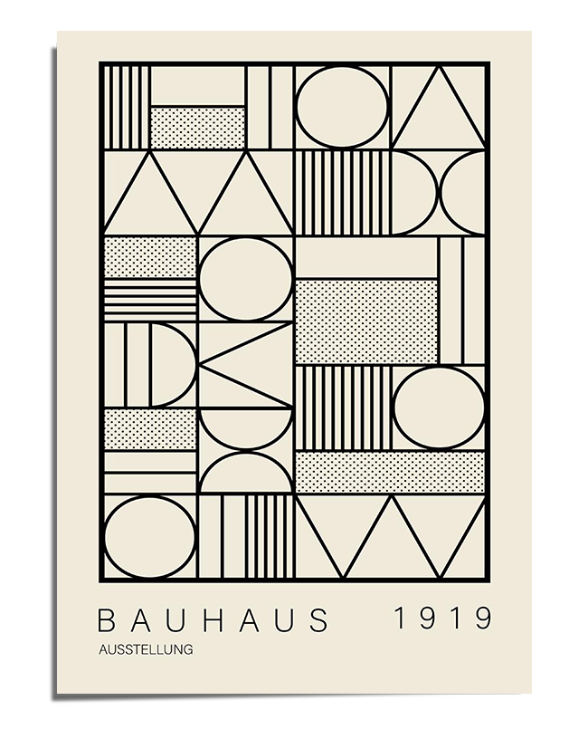 Bauhaus 1919 Exhibition Poster - Abstract Geometric Design