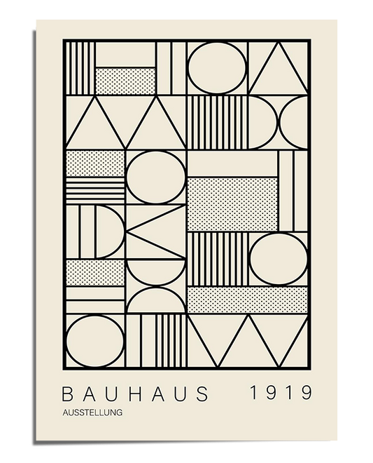 Bauhaus 1919 Exhibition Poster - Abstract Geometric Design