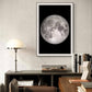 Here, the same full moon poster is displayed beautifully in a contemporary interior setting, framed and hung on a soft-textured wall. The minimalist frame complements the simplicity and elegance of the lunar image, allowing the moon's details to take center stage. Perfect for any modern living space, office, or study, this Printed Poster can effortlessly elevate the aesthetic of a room. Its sharp details and striking contrast make it an eye-catching addition to any Home Gallery Wall or a stylish piece of Ro