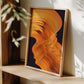 Golden Flow - Minimalist Abstract Wave Art Print