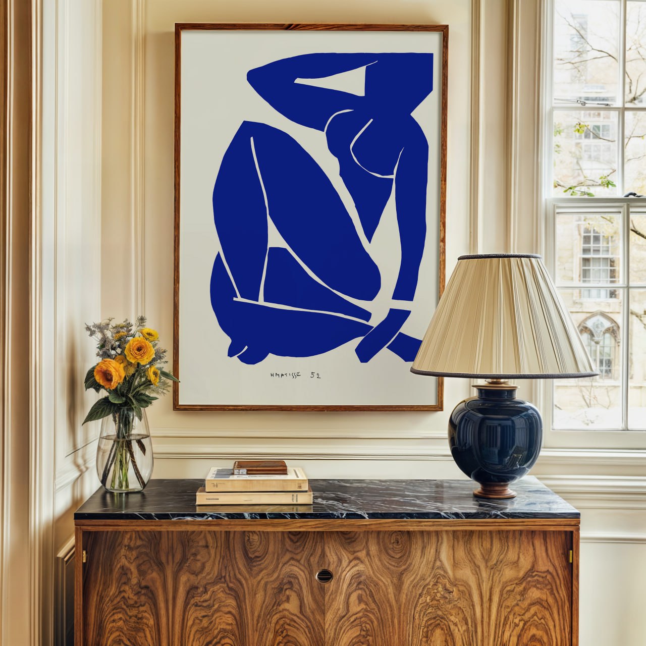 Matisse Blue Print - Bold Minimalist Wall Art