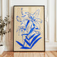 Blue Floral Abstract Print - Minimalist Wall Art