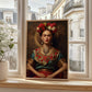 Frida Kahlo Regal Portrait Print - Vibrant Wall Art