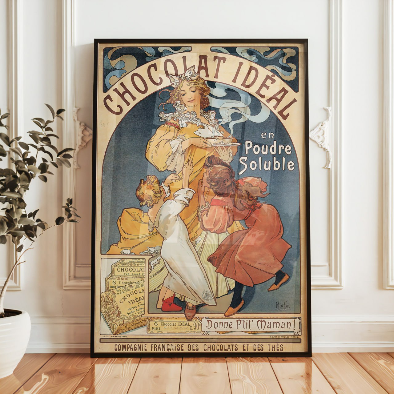 Chocolat Idéal by Alfons Mucha | Art Nouveau Vintage Poster