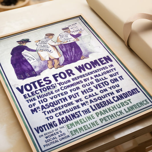 Votes for Women | Vintage Suffragette Movement Poster